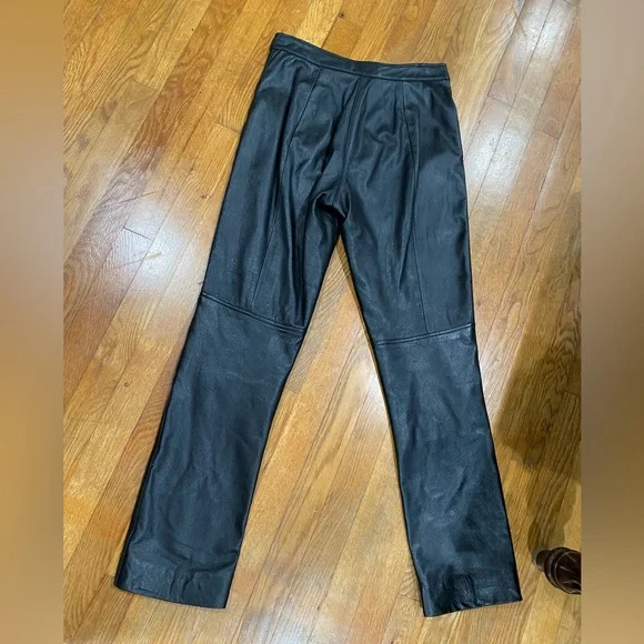 WILSONS LEATHER black leather pants - Picture 2 of 11